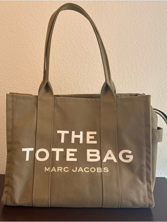 Marc Jacobs Handbags - Marc Jacobs Olive Green 'The Tote Bag' Canvas Tote with White Logo